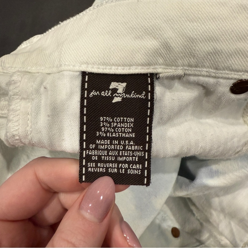 7 For All Mankind Tie Dye Distressed Roxanne  Skinny Jeans - Picture 7 of 12